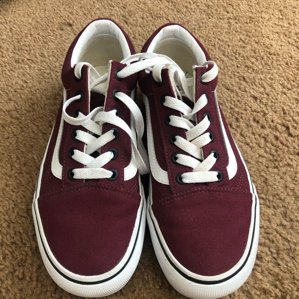 Burgundy vans